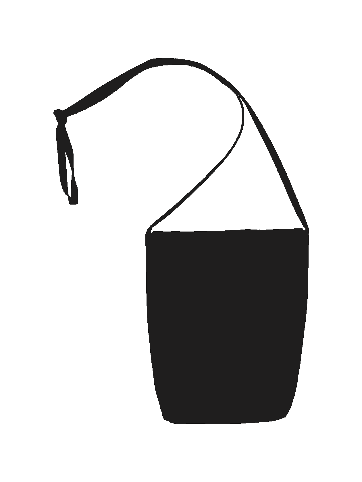 Mini cross bag [Ebony black]