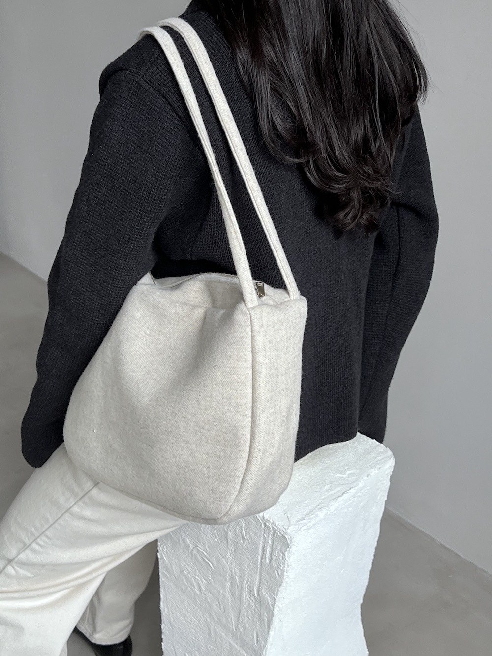 Mellow Shoulder Bag F/W _ Cream Melange